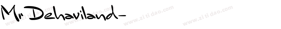 Mr Dehaviland字体转换